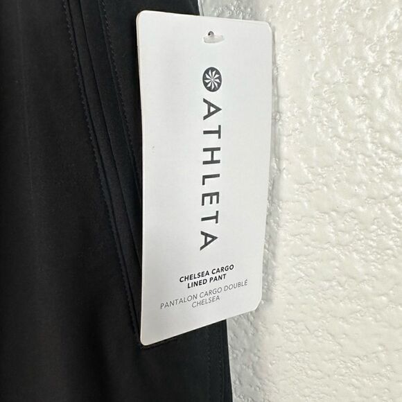 NWT $98 -ATHLETA- Black Chelsea Cargo Lined Pants, Plus Size 16 Style #631619 - Picture 6 of 13